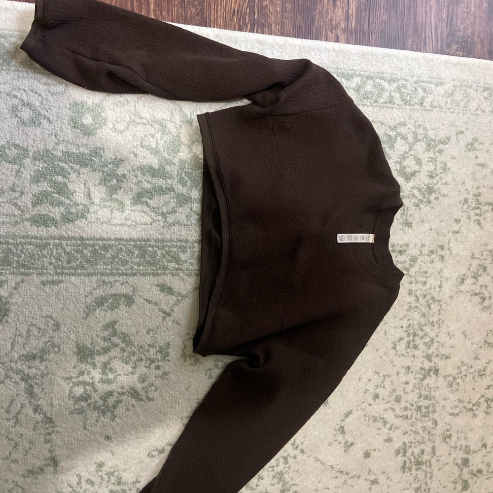 ALO Cropped Fleece Sweatshirt size S